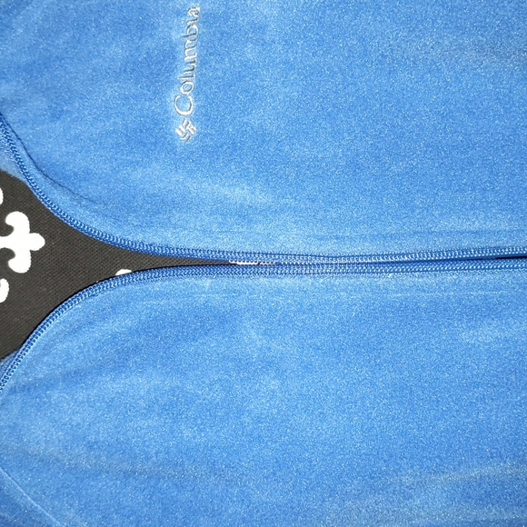 Columbia fleece jacket with zippered pockets and drawstring waist Sz L - Picture 4 of 10